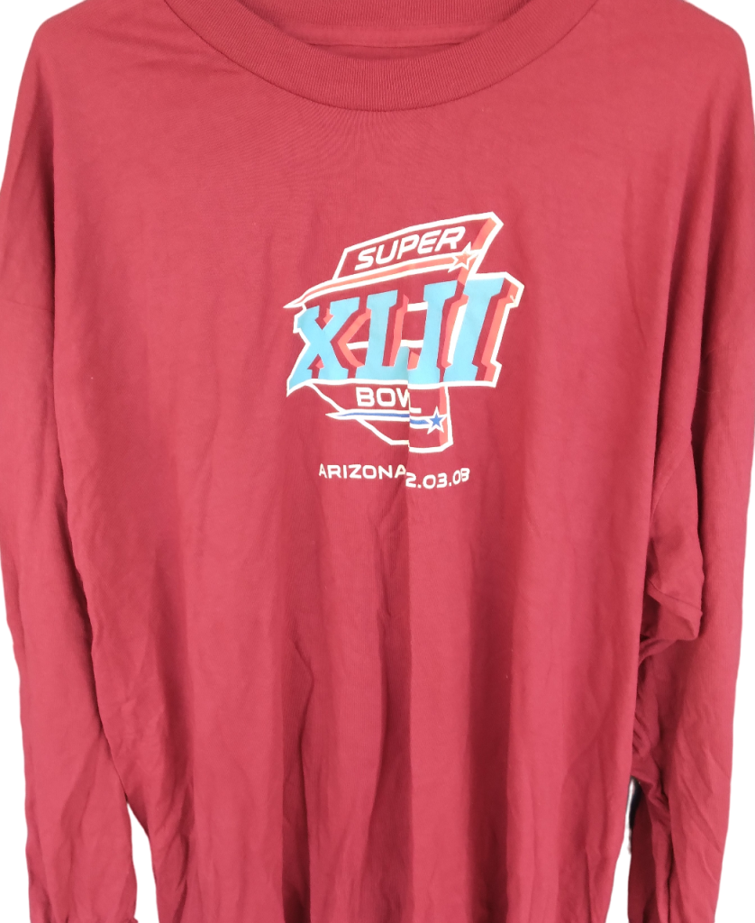 NFL Super Bowl 42 - Patriots(14) vs Giants (17) In 2008 T-Shirt (Size 2XL)