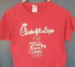 Chick-Fil-A-Lego T-Shirt (Size Childrens Large)