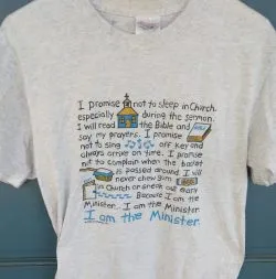 I Am A Minister T-Shirt (Size Small)