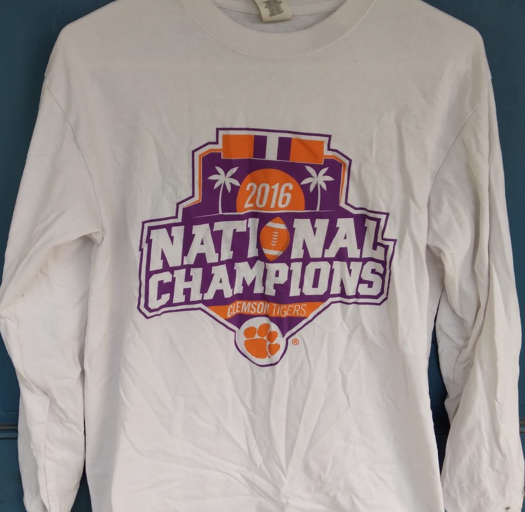 Clemson 2016 National Champs Football T-Shirt (Size Medium)